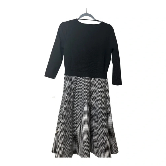 Maggy London  women’s Ronan Aline Mixed Media Mide Dress - Picture 5 of 7